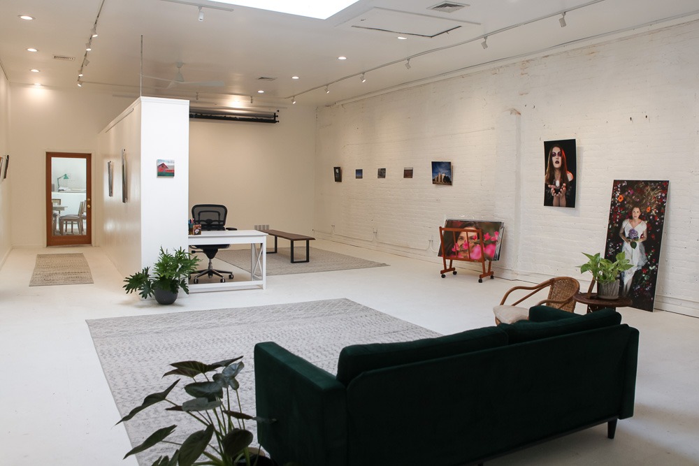 Ridge Gallery set up for an exhibition