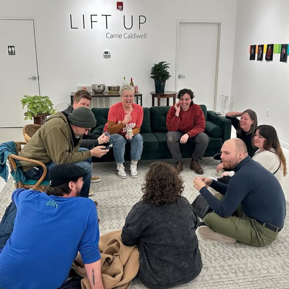 Artists Collaborating in a gallery space